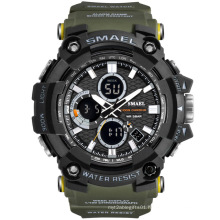 SMAEL 1802 Men's LED Digital Quartz Watch Men Luxury Military Waterproof Sport Watches Luminous Dual Display Clock